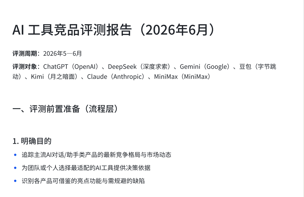 AI产品使用报告